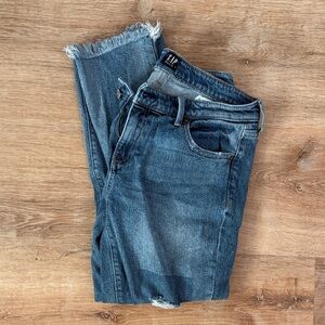 GAP Women's Distressed Blue Ankle Jeans